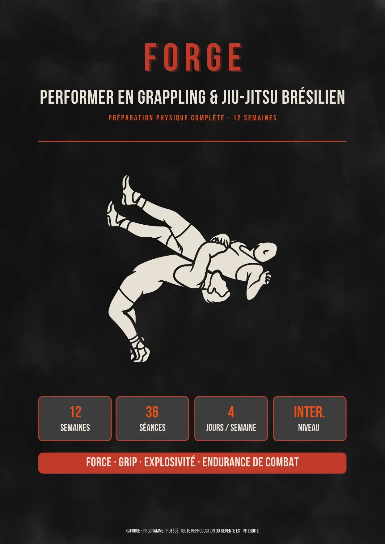 FORGE — Performer en Grappling & JJB | Préparation physique 12 semaines FORGE